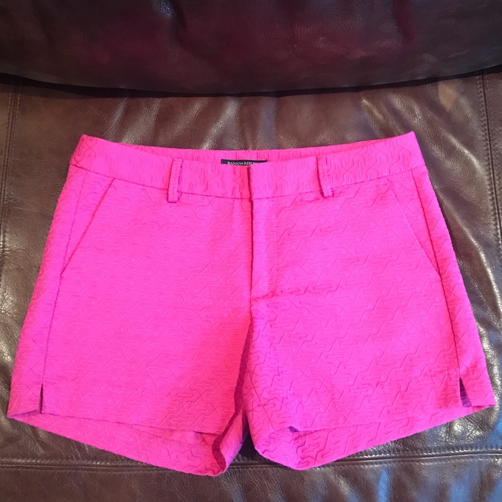 Banana Republic Hot Pink Textured Shorts